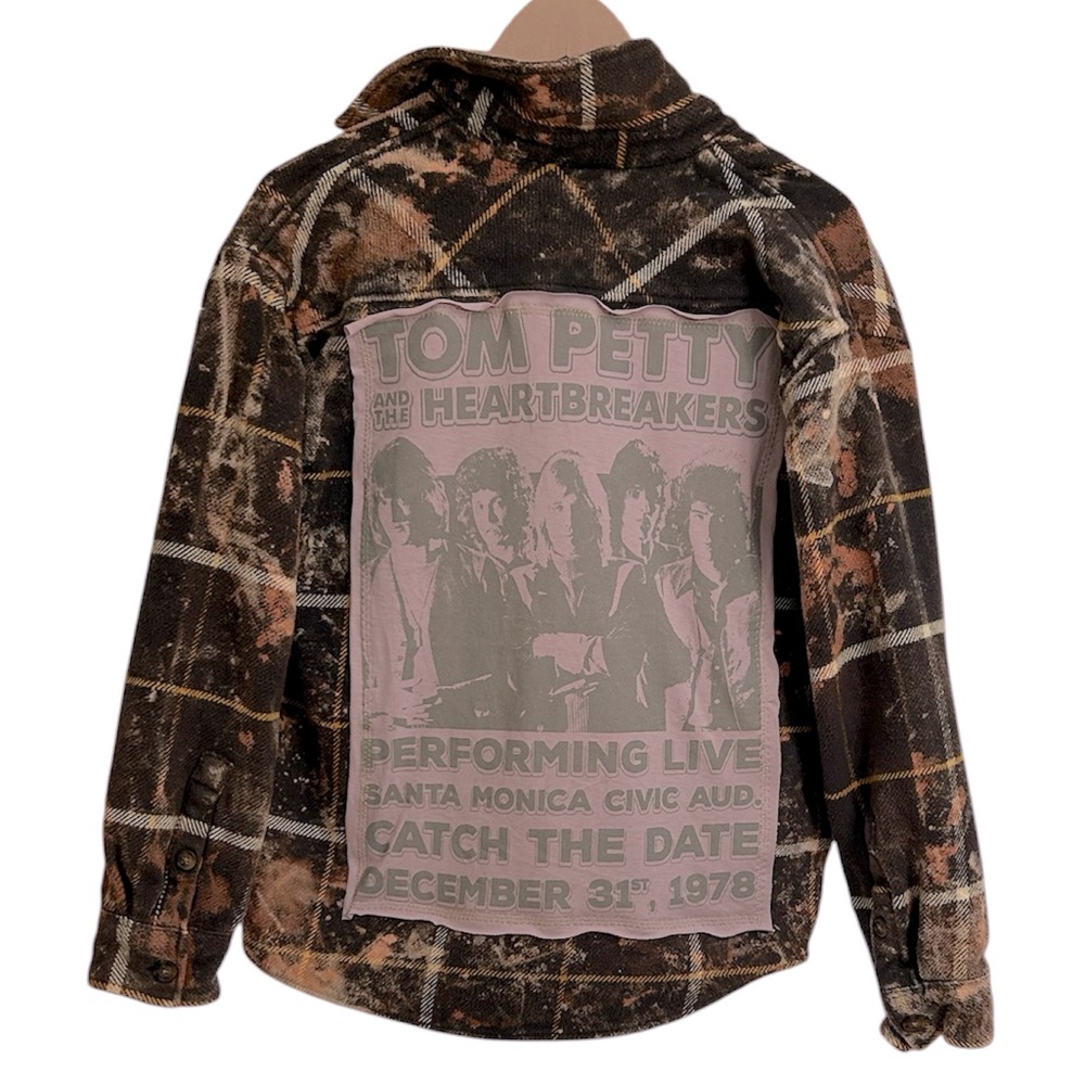TOM PETTY ONE OF A KIND flannel shacket jacket creation by Rachelle